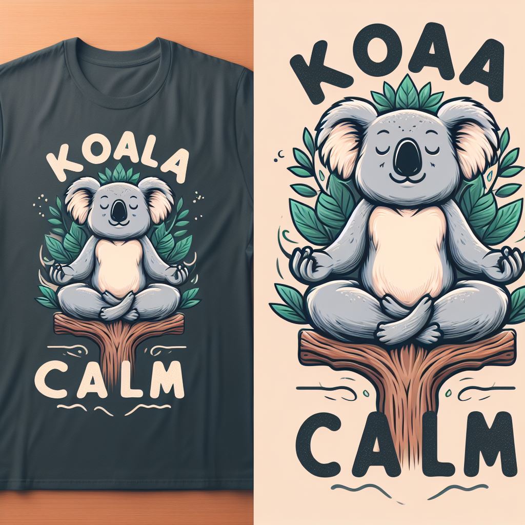 Unisex Oversize Koala Calm Zen T Shirt